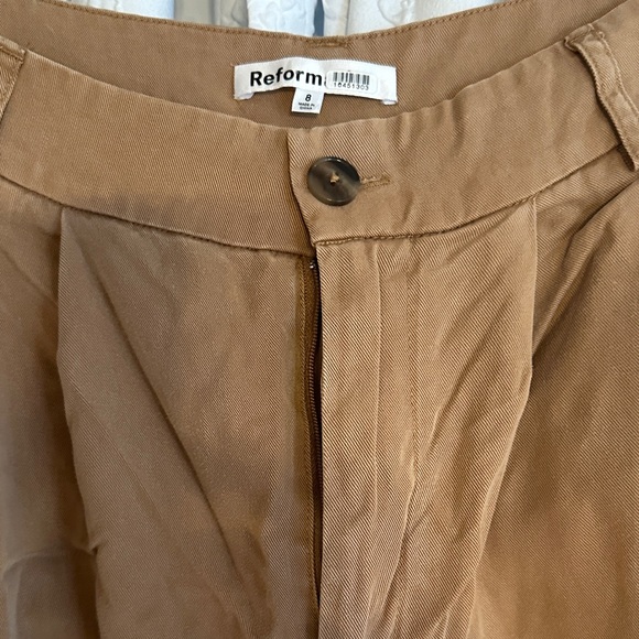 Reformation Tan Wide Leg Pants - Picture 1 of 7